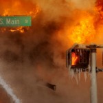 Happy's Pizza fire January 7.  - Melanie Maxwell / The Ann Arbor News